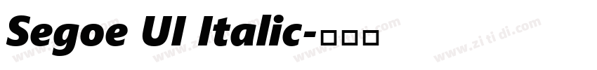 Segoe UI Italic字体转换